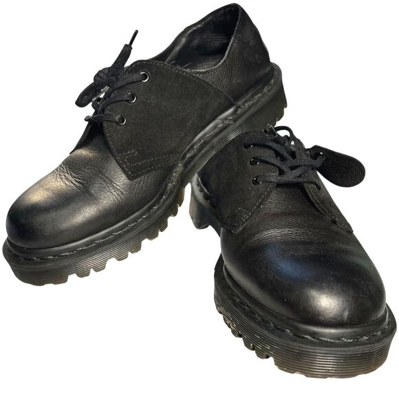 Dr. Martens 1461 Leather Suede Saddle Oxford Unisex Shoes UK 6/ US M7/US W8 - Picture 2 of 10